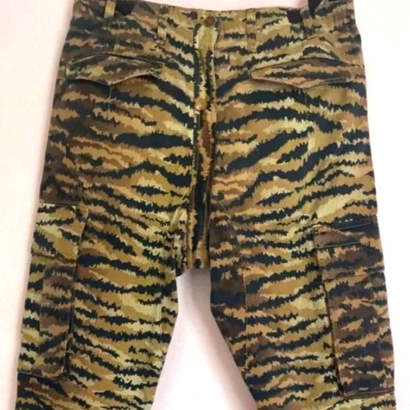 GIAMBATTISTA VALLI x H&M. Tiger Cargo Jeans w crotch zipper!! RARE 33R - Picture 4 of 6